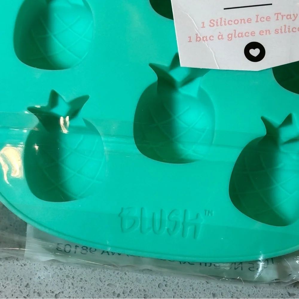3/$25 NEW NIP BLUSH Teal Silicone PINEAPPLE 🍍 Shaped Ice Mold Tray